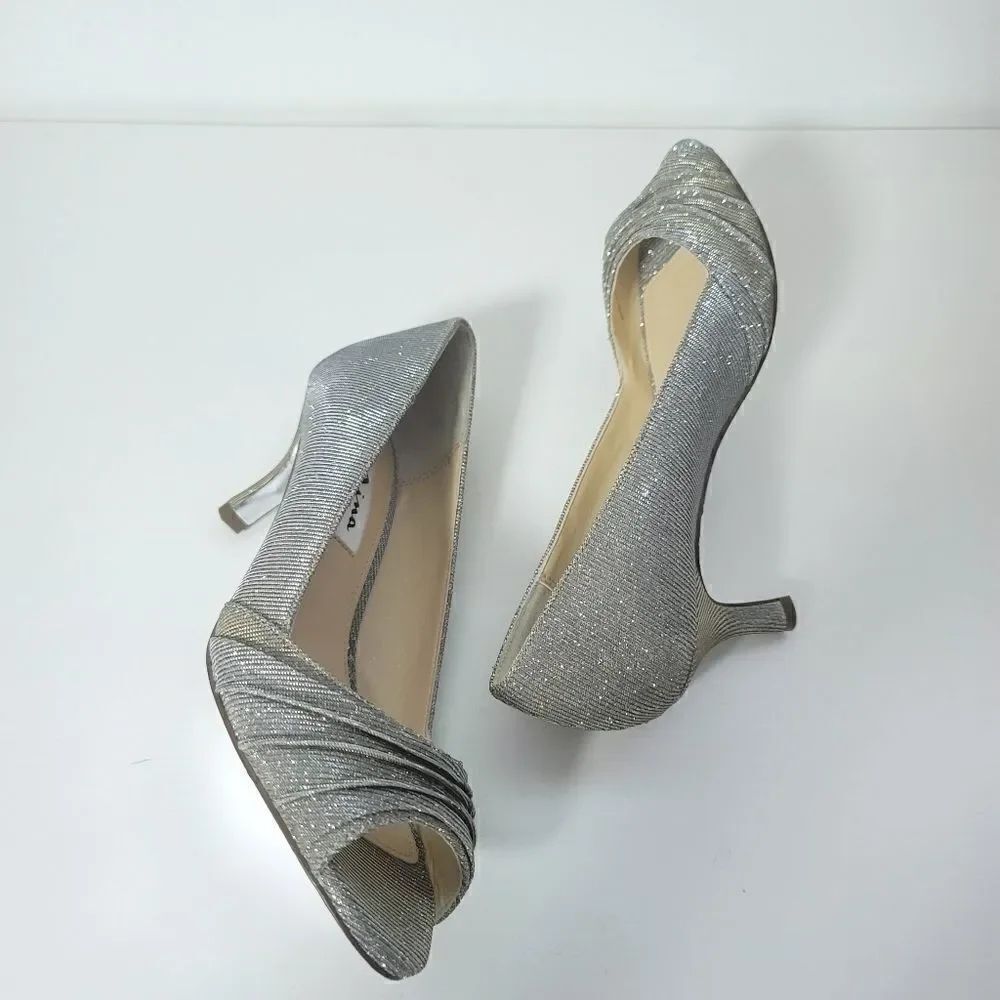Nina womens open toe pump steel Luna shine - Picture 2 of 13